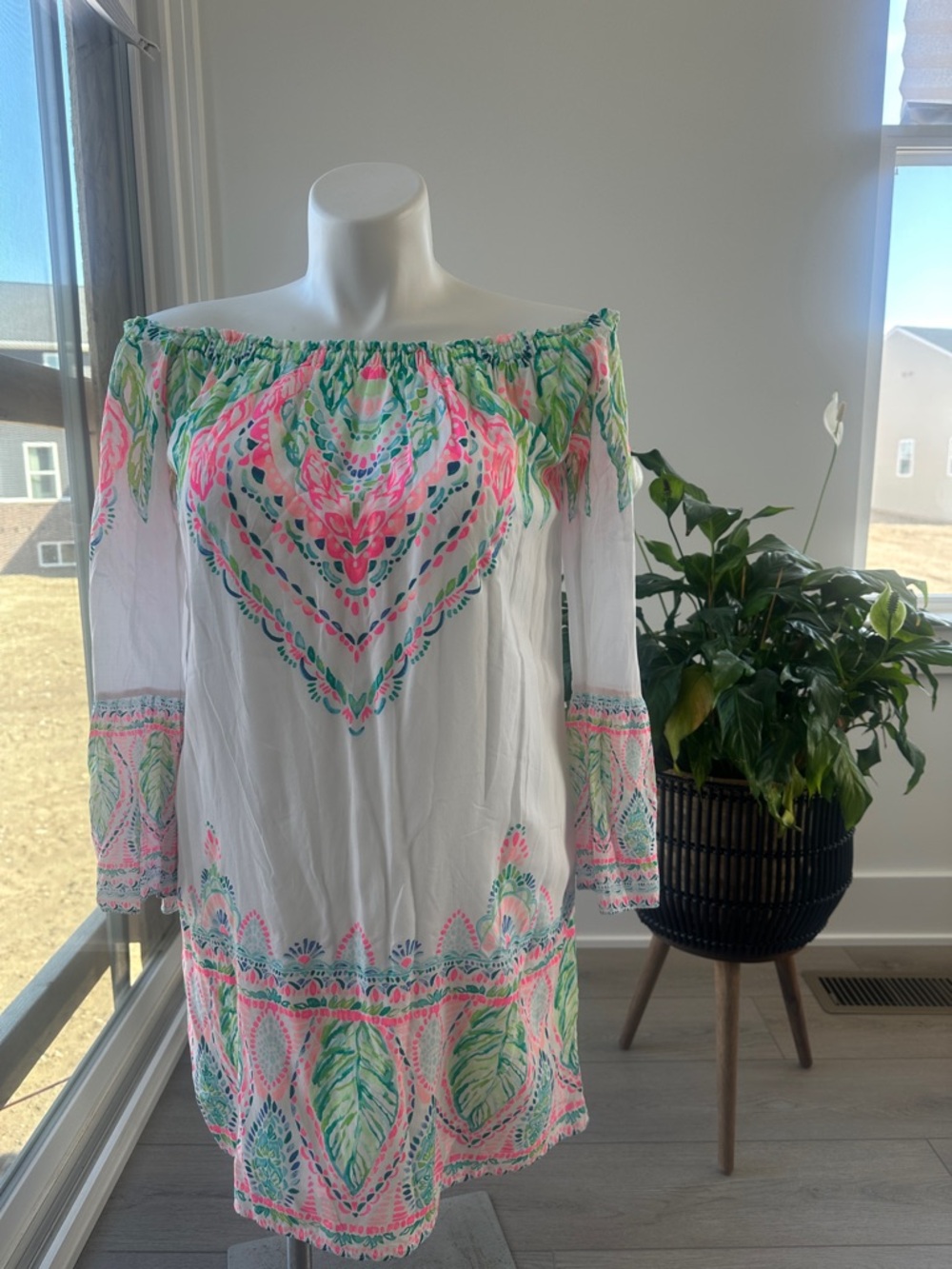 Lilly Pulitzer Nevie Dress Coconut Coast Engineered Dress size M NWT